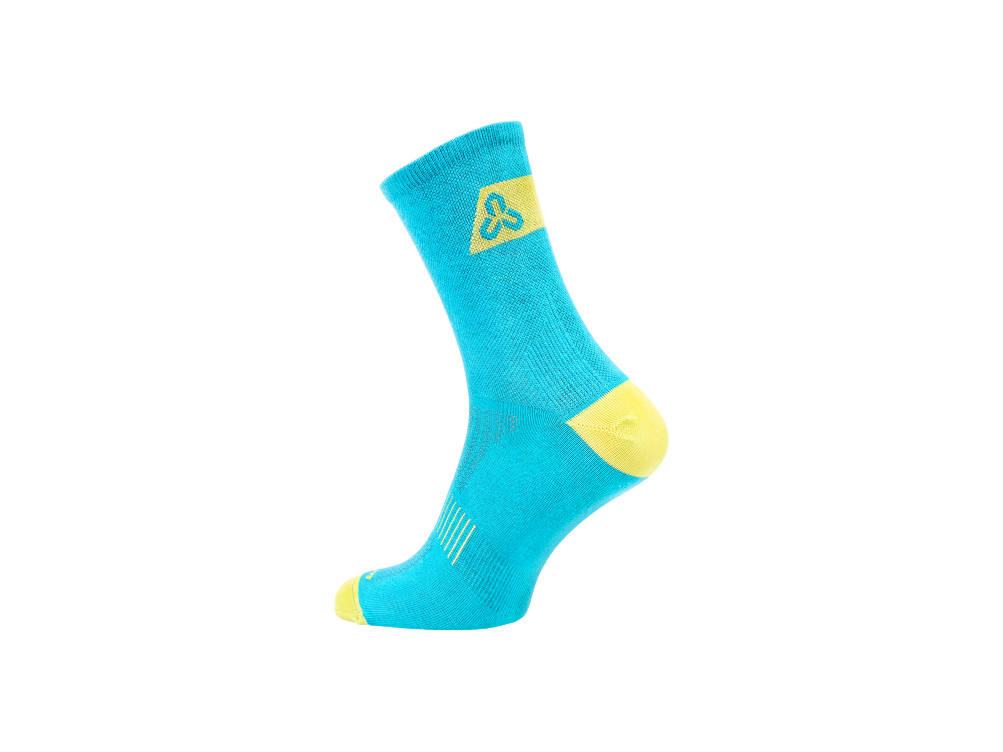 Ponožky CTM Base 16, tyrkysová/limetka, 38-42